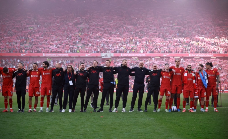 利物浦刚锁定英超冠军。路透社