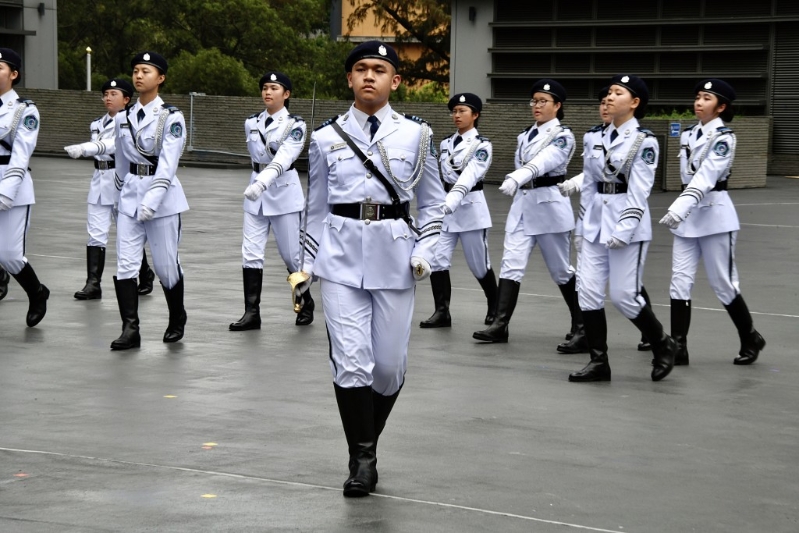 会操指挥官赖浩言精神抖擞。