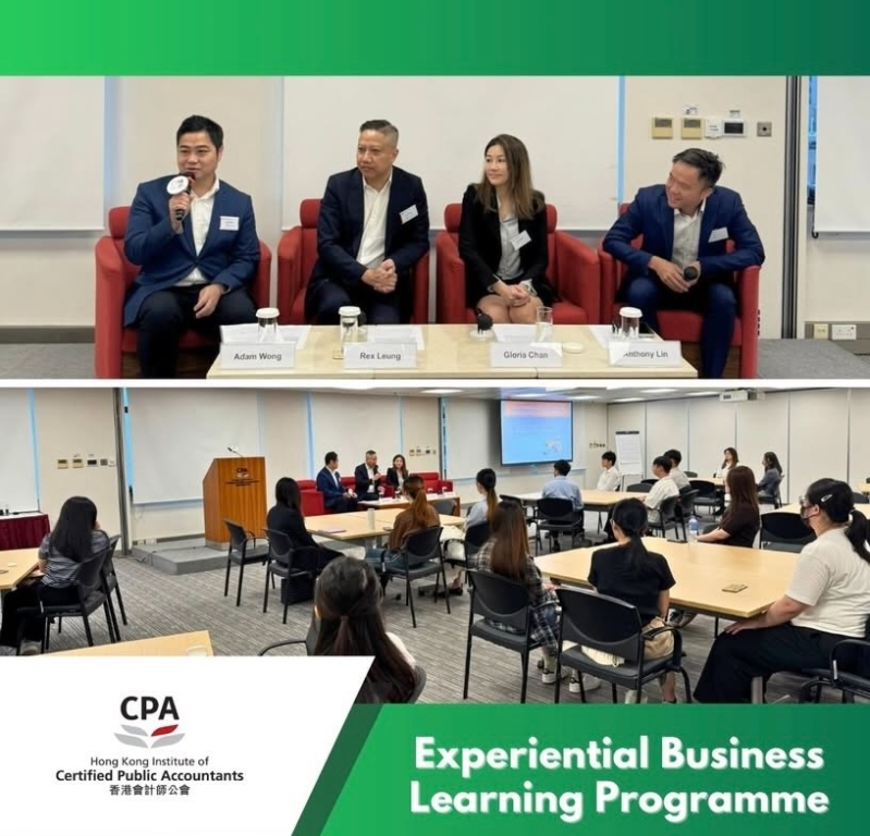 Gloria(上右二)于Big 4之一的德勤工作及考取了QP (Qualification Programme) 资格,成为执业会计师。 (hkuspace图片) Gloria(上右二)于Big 4之一的德勤工作及考取了QP (Qualification Programme) 资格,成为执业会计师。 (hkuspace图片)