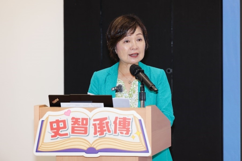 教育局局长蔡若莲表示计划的课程内容紧扣历史教育最新的发展趋势。岭大提供 教育局局长蔡若莲表示计划的课程内容紧扣历史教育最新的发展趋势。岭大提供