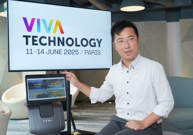 林朗熙称，希望透过展览可找到法国分销商代理temi。 叶伟豪摄