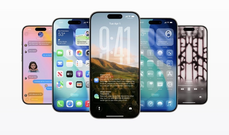 iOS 26采用全新设计的Liquid Glass半透明介面风格。 iOS 26采用全新设计的Liquid Glass半透明介面风格。