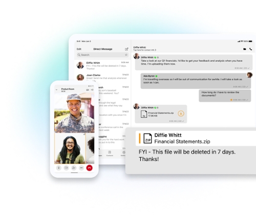 加密通信程序Wickr接口。 Wickr