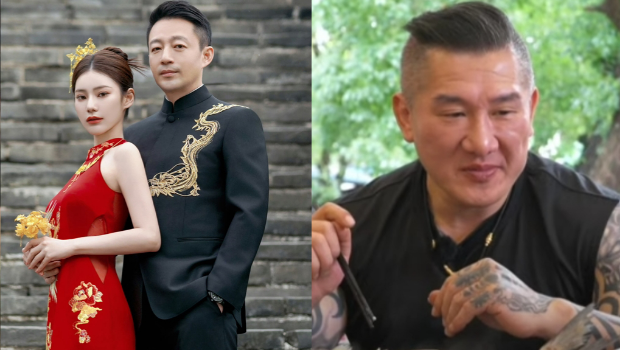 馆长”(右)确定和大陆富商汪小菲(左图右)共进晚餐，消息立刻让网友嗨翻。