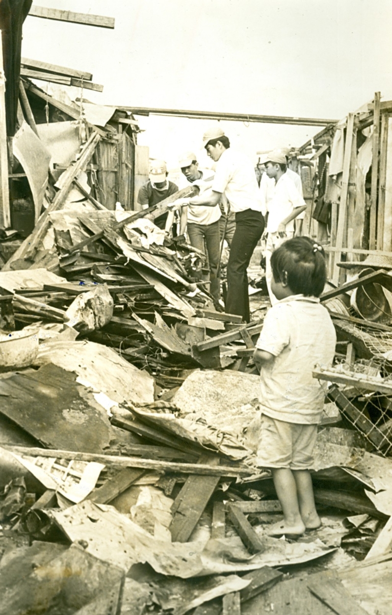 台风露丝于1971年吹袭香港。 资料图片