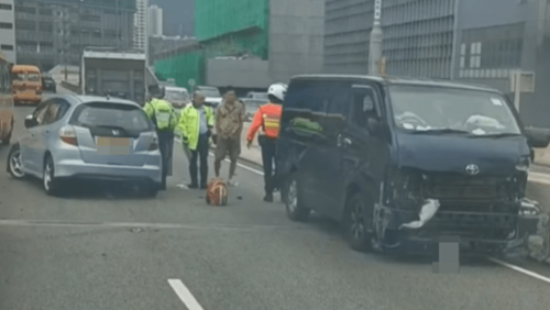 观塘绕道3车串烧酿2伤