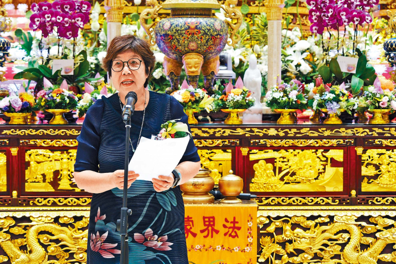 香港园艺学会名誉会长蔡素玉