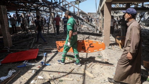 以色列在加沙海滨咖啡馆的空中空气空中空中空