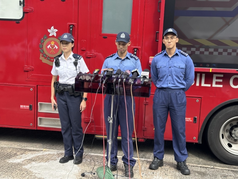 消防处联同警方交代火警救援情况。