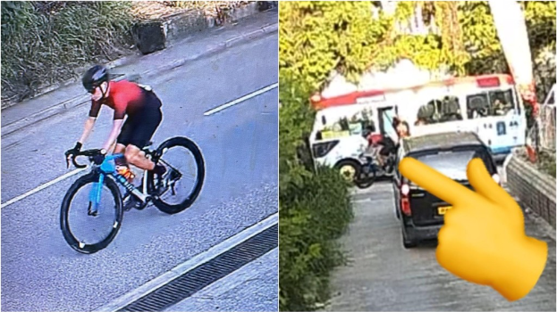 元朗单车手撞人后不顾而去 元朗单车手撞人后不顾而去