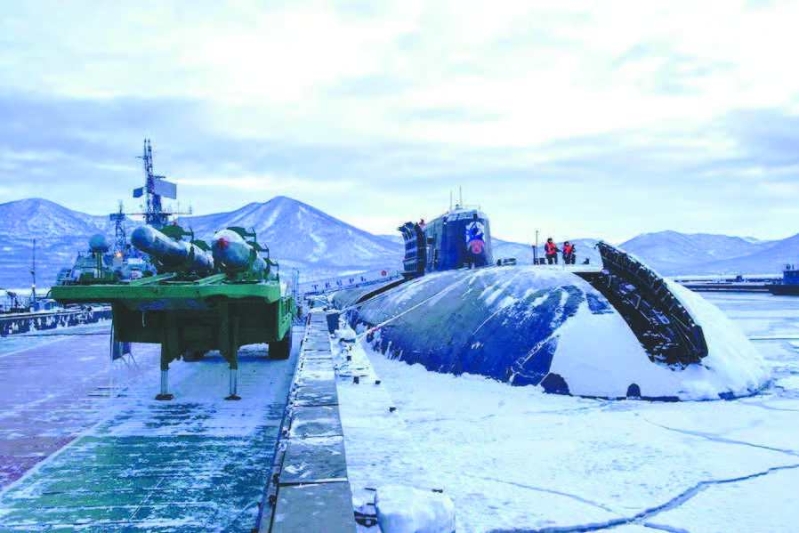 卫星图像显示了俄罗斯核潜艇的基础，对海啸攻