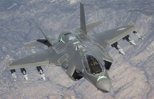 美国空军F-35隐形战机的资料照。