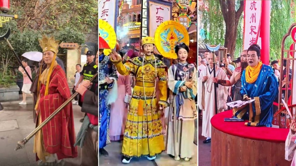 唐僧罗家英雍正江华景区唱跳，香港老戏骨内地“再就业”