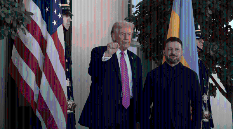 美国总统特朗普与乌克兰总统泽连斯基于周五（17日）在白宫会晤。