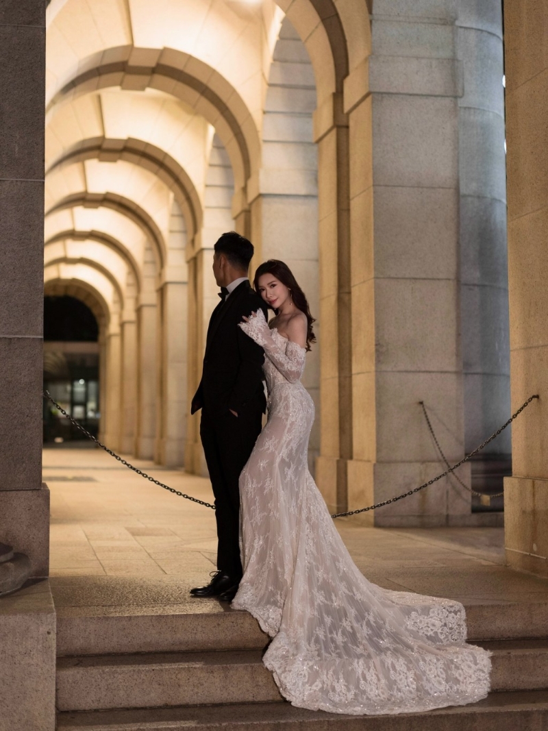 梁凯宁与未婚夫非常合衬。