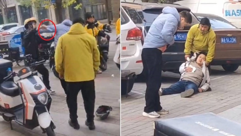 石家庄有外卖车手疑被扣8成配送费，持刀刺伤正副站长。