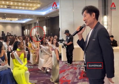 在泰国举办的环球小姐现场，一名高层辱骂佳丽“笨蛋”，引发选手们不满纷纷离场。