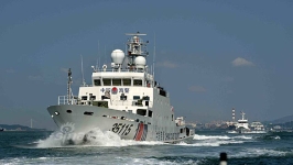 中国海警舰艇编队，在我钓鱼岛领海巡航