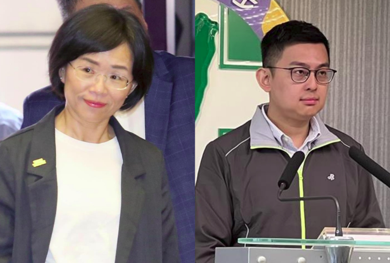 苏巧慧(左)不买单绿营议员倡议的新北普发现金,卓冠廷(右)还喊杀球得分被酸爆。 苏巧慧(左)不买单绿营议员倡议的新北普发现金,卓冠廷(右)还喊杀球得分被酸爆。