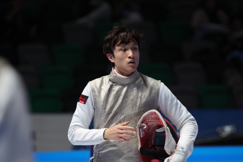 蔡俊彦出战男花团体赛。 蔡俊彦出战男花团体赛。