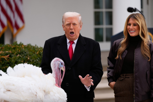 特朗普感恩节特赦两火鸡