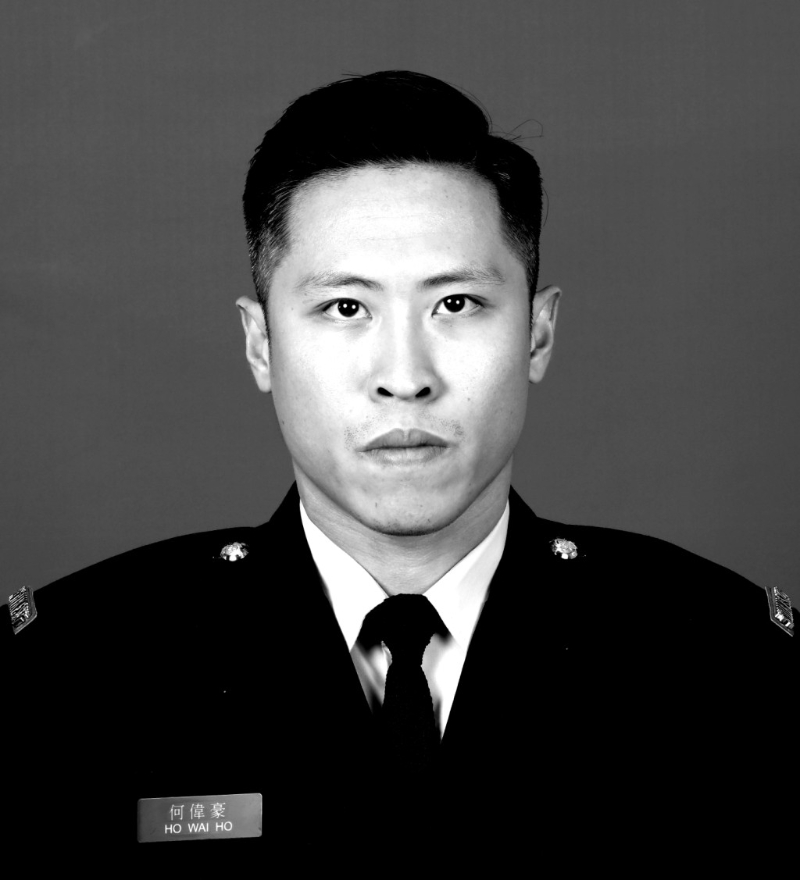 殉职消防员何伟豪。