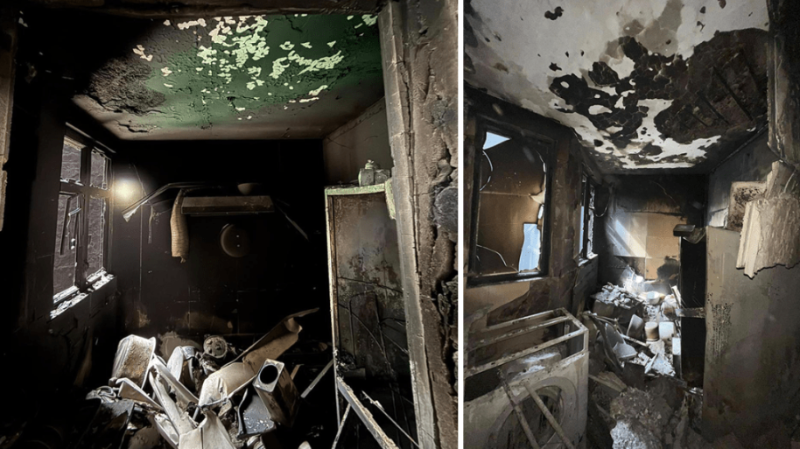 单位成焦黑废墟