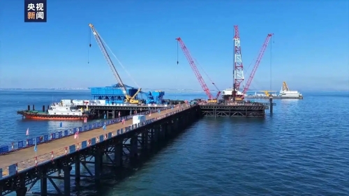 东北规模最大跨海大桥关键节点贯通