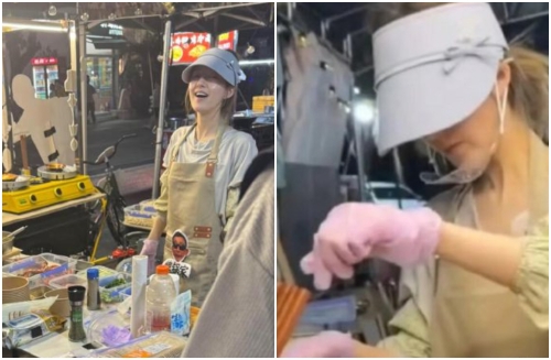 赵露思褪去明星光环“夜市摆摊被捕获”