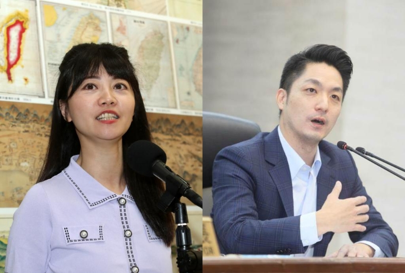 过去高嘉瑜(左)也曾被讨论是否有机会对战蒋万安(右)，如今她将扮演绿营最强小鸡。(1)