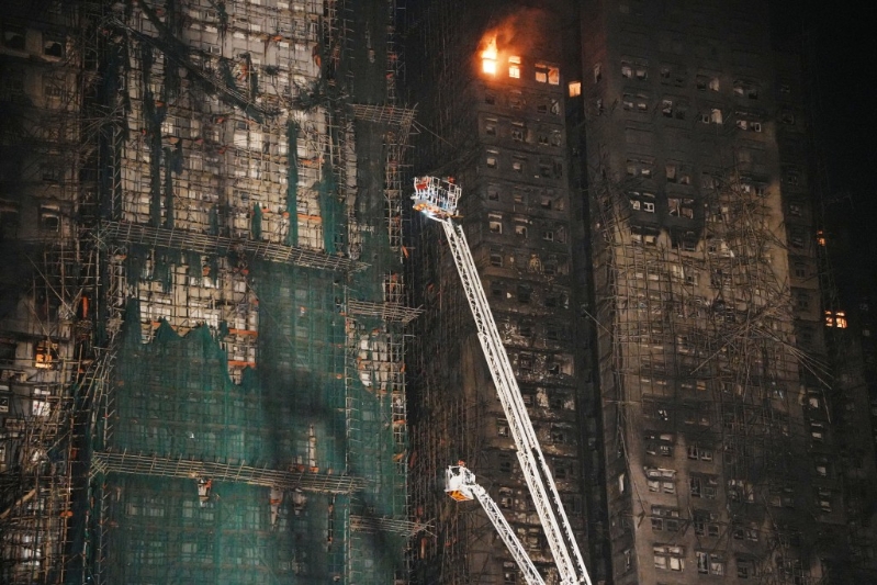 大埔宏福苑发生五级火