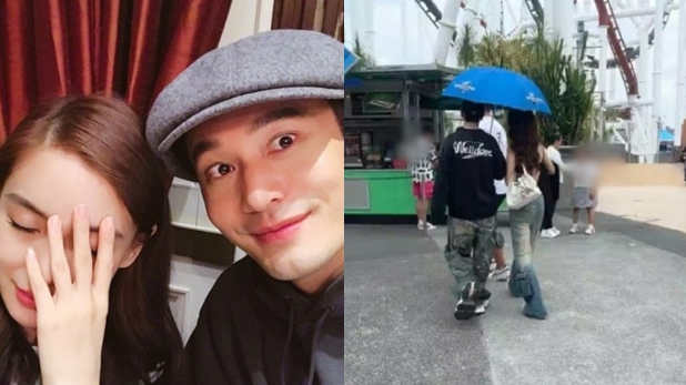 黄晓明新恋情曝光？偕神秘女子游新加坡贴心撑伞互动甜蜜