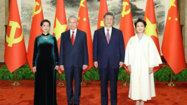 习近平夫妇同苏林夫妇亲切话别