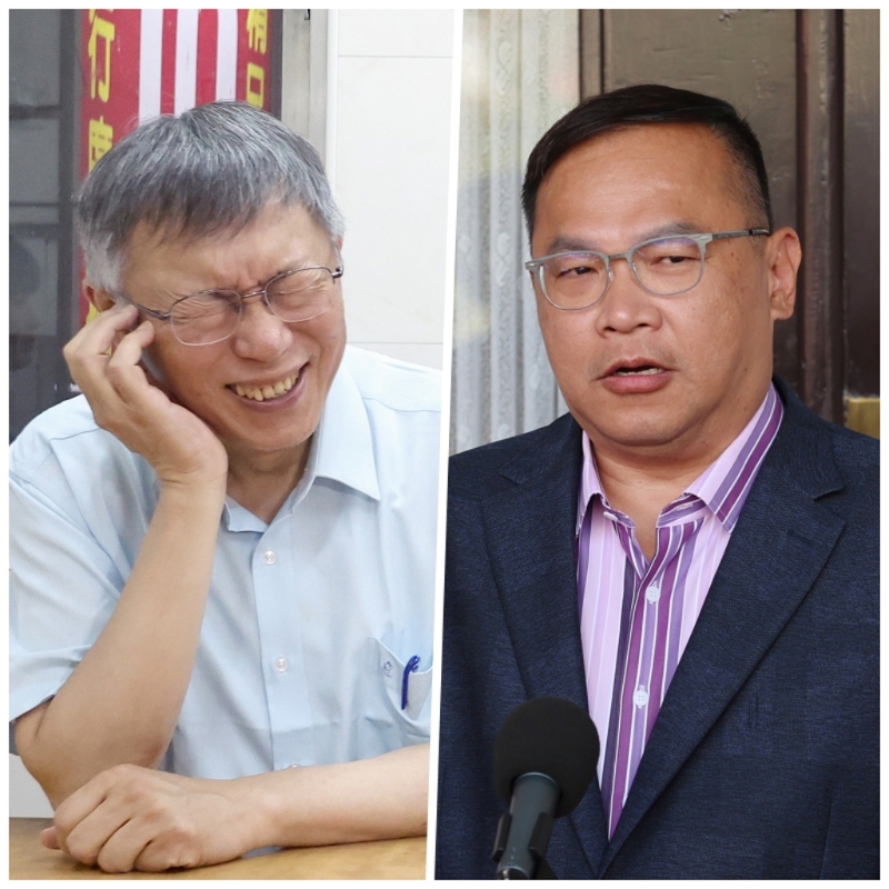 柯文哲（左）、王义川（右）。