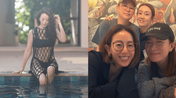 43岁梁靖琪眼角皱纹显苍老，与半百佘诗曼同框被比下去，网民指一原因老得快值得体谅