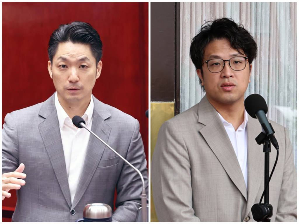 台北市长蒋万安(左)、民进党“立委”沈伯洋(右) 台北市长蒋万安(左)、民进党“立委”沈伯洋(右)
