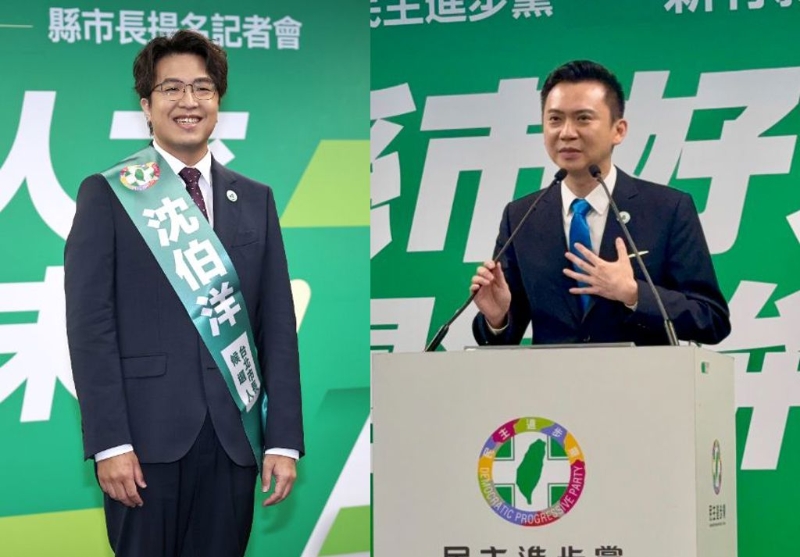沈伯洋（左）、郑朝方（右）
