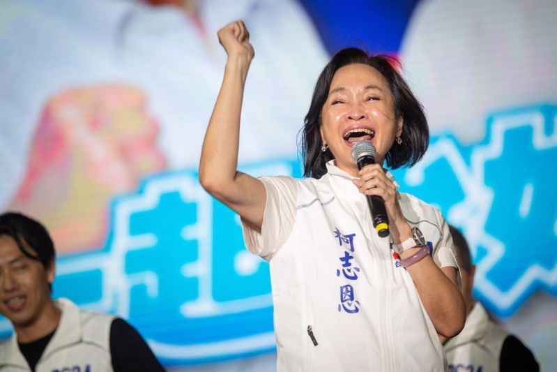 国民党高雄市长参选人柯志恩。 国民党高雄市长参选人柯志恩。